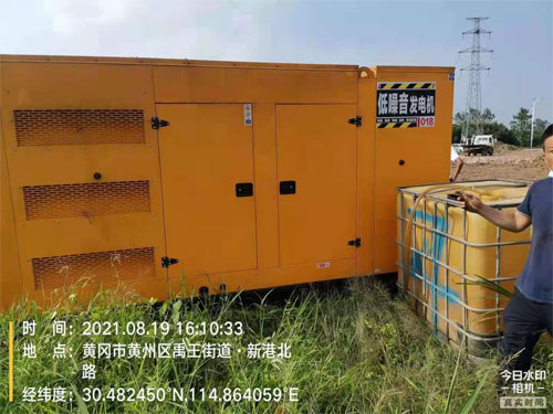 黄州300kw玉柴发电机带800顿静压桩基施工